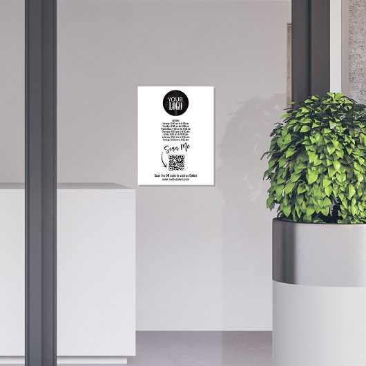 ビジネスロゴのミニマルQRコード記号 フォトプリント