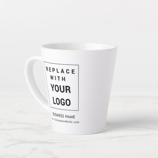 ビジネスロゴのミニマルWebサイトの追加カスタム方法 カフェラテマグ (左アングル)