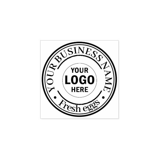 ビジネスロゴのラバースタンプを追加 ラバースタンプ (インプリント)