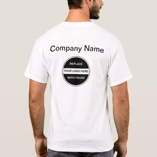 ビジネスロゴの仕事のTシャツ Tシャツ (裏面)