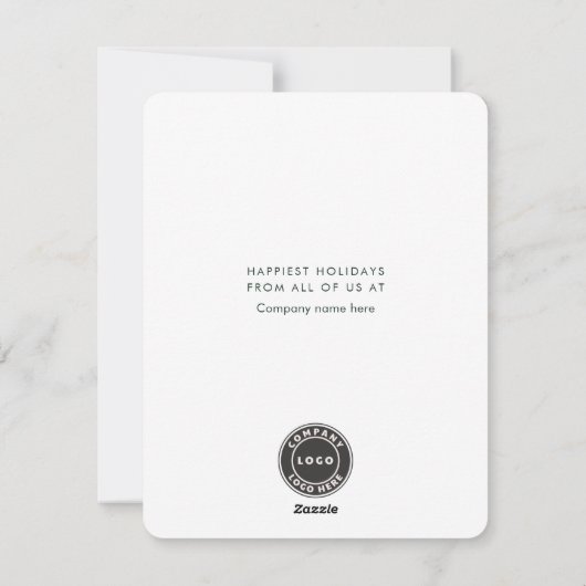 ビジネスロゴの企業のクリスマスの追加 シーズンカード (裏面)