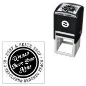 ビジネスロゴの住所ラウンド セルフインキングスタンプ (インサイチュ)