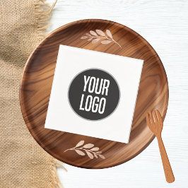 ビジネスロゴの作成紙カクテルナプキンホワイト スタンダードカクテルナプキン