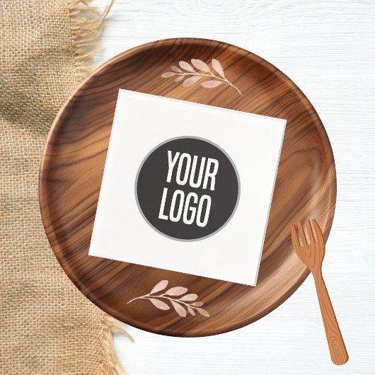 ビジネスロゴの作成紙カクテルナプキンホワイト スタンダードカクテルナプキン