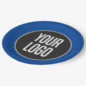 ビジネスロゴの作成紙カクテルブルー ペーパープレート (アングル)