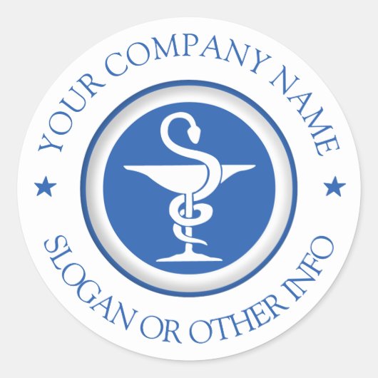 ビジネスロゴの作成 ラウンドシール (正面)