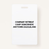 ビジネスロゴの写真のチーム建物のギフトVIP バッジ (裏面)