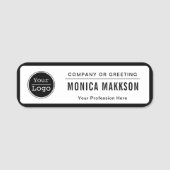 ビジネスロゴの基本的な従業員スタッフ 名札 (正面)