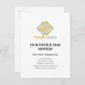 ビジネスロゴの引越しのお知らせはがき ポストカード (正面/裏面)
