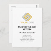 ビジネスロゴの引越しのお知らせはがき ポストカード (正面/裏面)