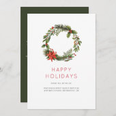 ビジネスロゴの従業員とクライアント シーズンカード (正面/裏面)