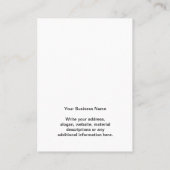 ビジネスロゴの白いネックレス表示カード 名刺 (裏面)