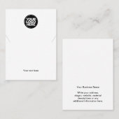 ビジネスロゴの白いネックレス表示カード 名刺 (正面/裏面)