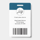 ビジネスロゴの社員写真 バッジ (裏面)