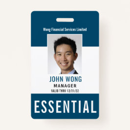 ビジネスロゴの社員写真 バッジ