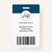 ビジネスロゴの社員写真 バッジ (裏面)