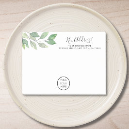 ビジネスロゴの移動告知 ポストイット