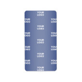 ビジネスロゴの繰り返し |濃い青グラデーション ラベル (正面)