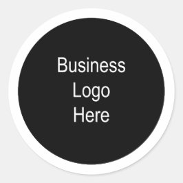 ビジネスロゴの背景（白） ラウンドシール