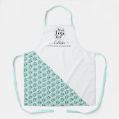 ビジネスロゴの色ブロックパターン名タイトル エプロン (正面)