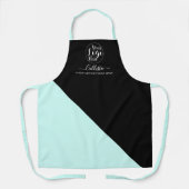 ビジネスロゴの色ブロックパターン名タイトル エプロン (正面)