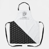 ビジネスロゴの色ブロックパターン名タイトル エプロン (正面)