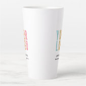 ビジネスロゴの販促品 カフェラテマグ (正面)