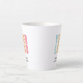 ビジネスロゴの販促品 カフェラテマグ (正面)