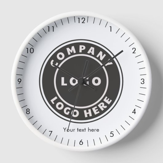 ビジネスロゴの追加とカスタム文字披露宴 壁時計 (正面)