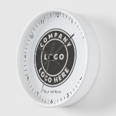ビジネスロゴの追加とカスタム文字披露宴 壁時計 (傾斜)