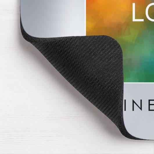 ビジネスロゴの追加イメージ文字フェイクSilver マウスパッド (コーナー)