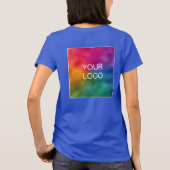 ビジネスロゴの追加エレガント深い王室の青 Tシャツ (裏面)