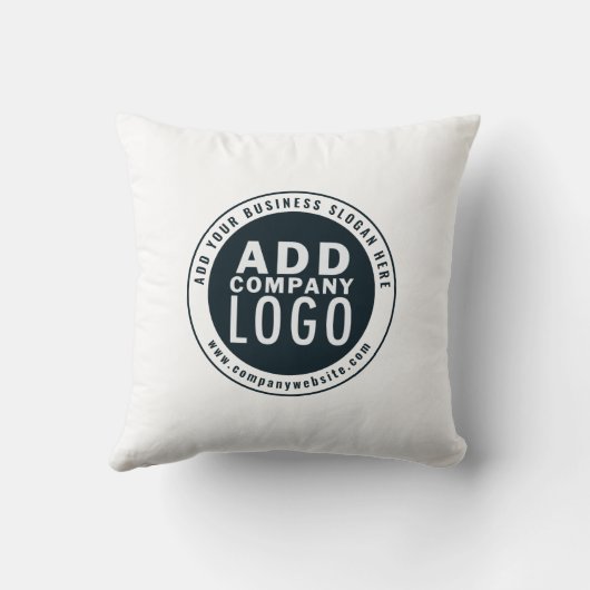 ビジネスロゴの追加カスタムビジネスWebサイトアドレス クッション (裏面)