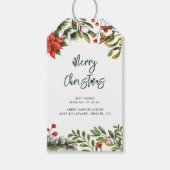 ビジネスロゴの追加クリスマス休暇スクリプト ギフトタグ (正面)