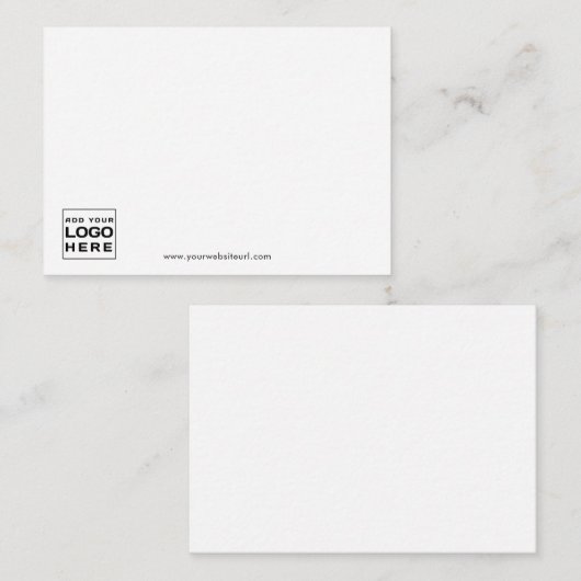 ビジネスロゴの追加シンプルモダン企業の ノートカード (正面/裏面)
