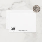 ビジネスロゴの追加シンプルモダン企業の ノートカード (正面/裏面インサイチュ)