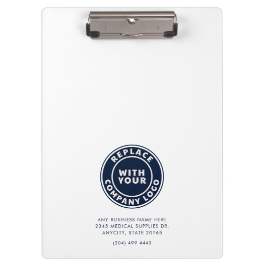 ビジネスロゴの追加シンプルOffice Factory Staff クリップボード (正面)
