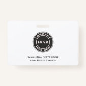 ビジネスロゴの追加スタッフ名ID バッジ (裏面)