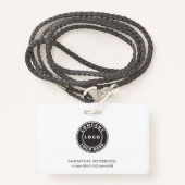 ビジネスロゴの追加スタッフ名ID バッジ (正面ランヤード)