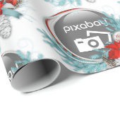 ビジネスロゴの追加フェスティバルの休日枠 ラッピングペーパー (ロールコーナー)