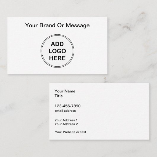 ビジネスロゴの追加ブランディング 名刺 (正面/裏面)