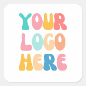 ビジネスロゴの追加モダンミニマルシンプル スクエアシール (正面)