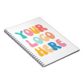 ビジネスロゴの追加モダンミニマルシンプル ノートブック (右側)