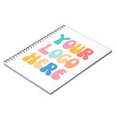 ビジネスロゴの追加モダンミニマルシンプル ノートブック (左側)