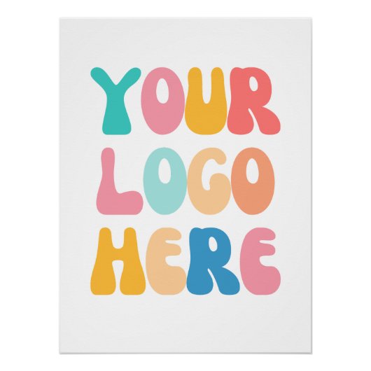 ビジネスロゴの追加モダンミニマルシンプル ポスター (正面)