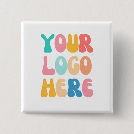 ビジネスロゴの追加モダンミニマルシンプル 缶バッジ