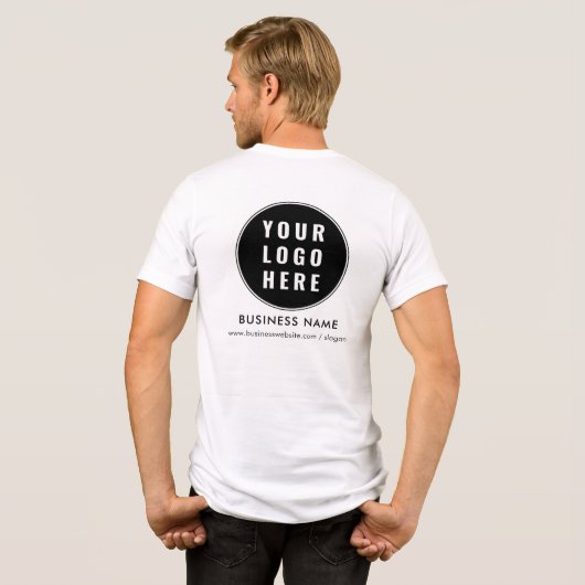 ビジネスロゴの追加企業のイベントスワッグ トライブレンドTシャツ (裏面全面)