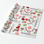 ビジネスロゴの追加 – 休日おもしろい ラッピングペーパー (アンロールド)