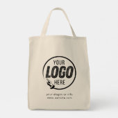 ビジネスロゴの追加 | 会社のプロフェッショナル 企業の トートバッグ (裏面)