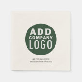 ビジネスロゴの追加DIY紙 スタンダードカクテルナプキン (正面)